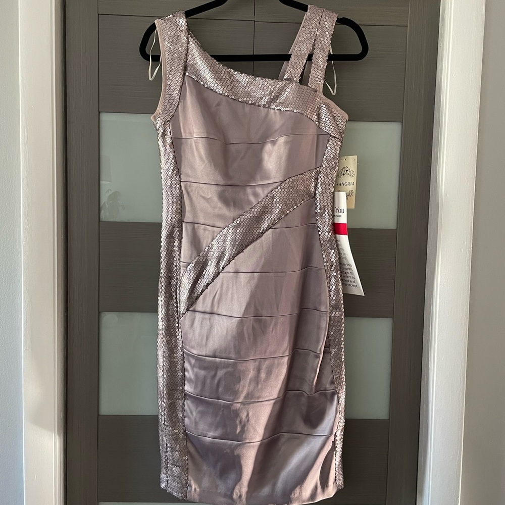 Short Gray Sparkly Dress